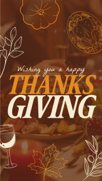 Thanksgiving Typography Greeting Instagram Reel Preview