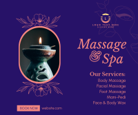 Spa Available Services Facebook Post Design