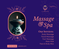 Spa Available Services Facebook post Image Preview