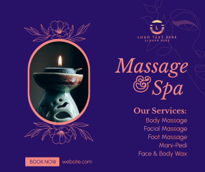 Spa Available Services Facebook post Image Preview