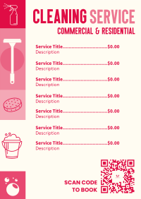 Commercial & Residential Cleaning Menu Image Preview