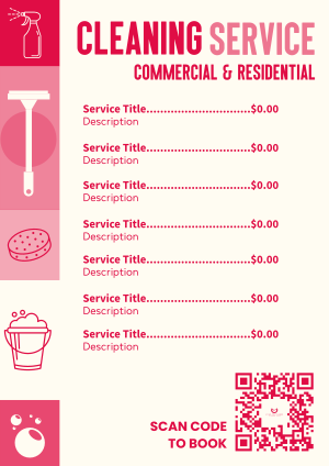 Commercial & Residential Cleaning Menu Image Preview