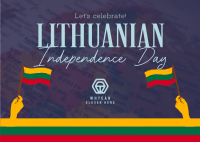 Modern Lithuanian Independence Day Postcard Image Preview