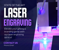 State of the Art Laser Engraving Facebook Post Design