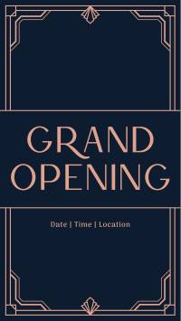 Grand Opening Art Deco Facebook Story Design