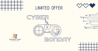 Cyber Monday Gaming Controller  Facebook Ad Design