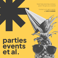 Pineapple Party Planner Instagram Post Design