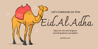 Eid Al Adha Camel Twitter post Image Preview