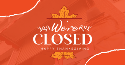 Autumn Thanksgiving We're Closed  Facebook ad Image Preview