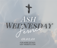 Cloudy Ash Wednesday  Facebook Post Design