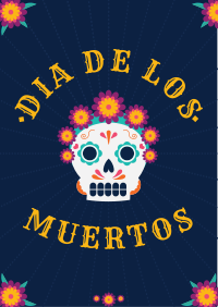 Blooming Floral Day of the Dead Flyer Image Preview