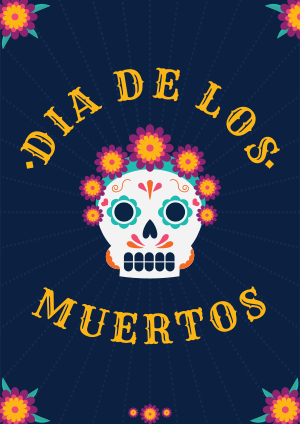Blooming Floral Day of the Dead Flyer Image Preview