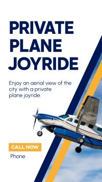 Private Plane Joyride Facebook Story Design