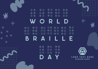 Braille Day Doodle Postcard Image Preview