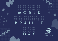 Braille Day Doodle Postcard Image Preview