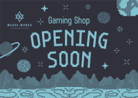 Pixel Space Shop Opening Postcard Image Preview