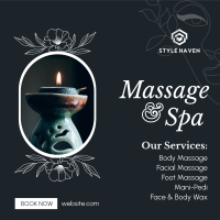 Spa Available Services Instagram post Image Preview