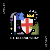 Happy St. George's Day  Linkedin Post Design