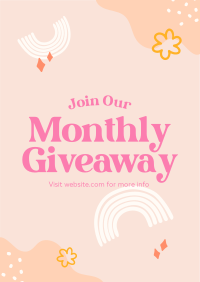 Monthly Giveaway Poster Design