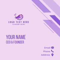 Purple Nautilus Abstract Business Card Design