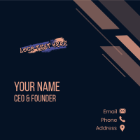 Graffiti Spray Wordmark Business Card Design