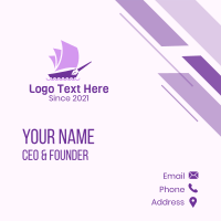 Pen Voyager Ship Business Card Design