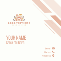 Boho Rainbow Nursery Business Card Design