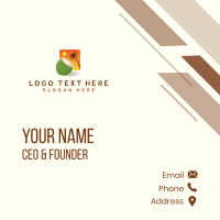 Coconut Sunset Tropical Business Card Design