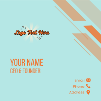 Starburst Retro Business Business Card Design