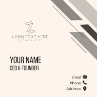 Letter Z Enterprise  Business Card Design