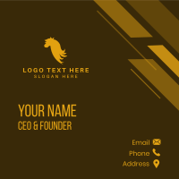 Golden Horse Stallion Business Card Design