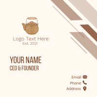 Cute Kettle Teapot Business Card Design