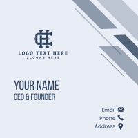 College Varsity C & H Business Card Design