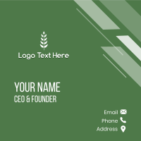 Nature Friendly Wordmark Business Card Design