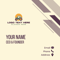 Agriculture Farm Tractor Business Card Design