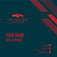 Red Automotive Car Mechanic Business Card Design