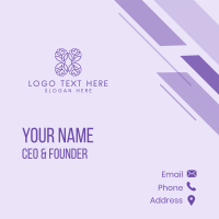 Purple Flower Shop Business Card Design