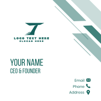 Fast Business Letter T Business Card Design