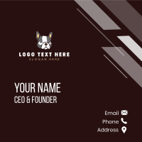 Bulldog Puppy Dog  Business Card Design