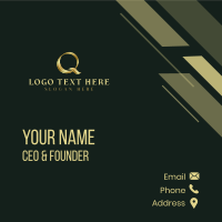 Elegant Metallic Gold Business Card Design