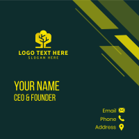 Yellow Tree Nature Business Card Design