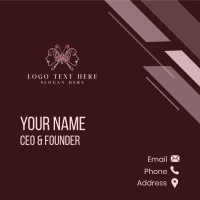 Beauty Face Butterfly Business Card Design