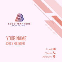 Generic Company Letter B Business Card Design