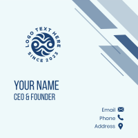 Creative Wave Technology Business Card Design