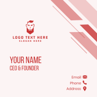 Beard Man Character Business Card Design