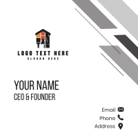 House Wall Construction Business Card Design