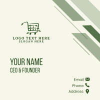 Organic Grocery Cart Business Card Design