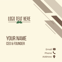 Jungle Leaves Wordmark Business Card Design