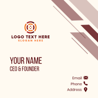 Dartboard Target Letter X Business Card Design