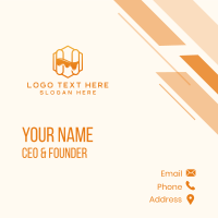 Natural Honey Letter H Business Card Design